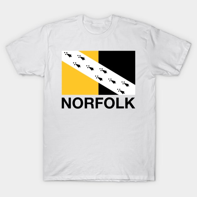 Norfolk County Flag - England T-Shirt by CityNoir